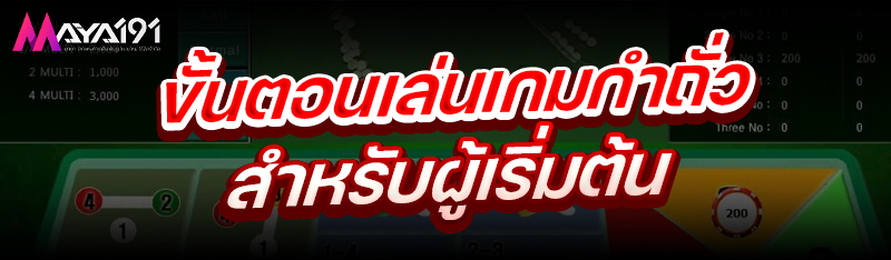 ขั้นตอนเล่นเกมกำถั่ว สำหรับผู้เริ่มต้น